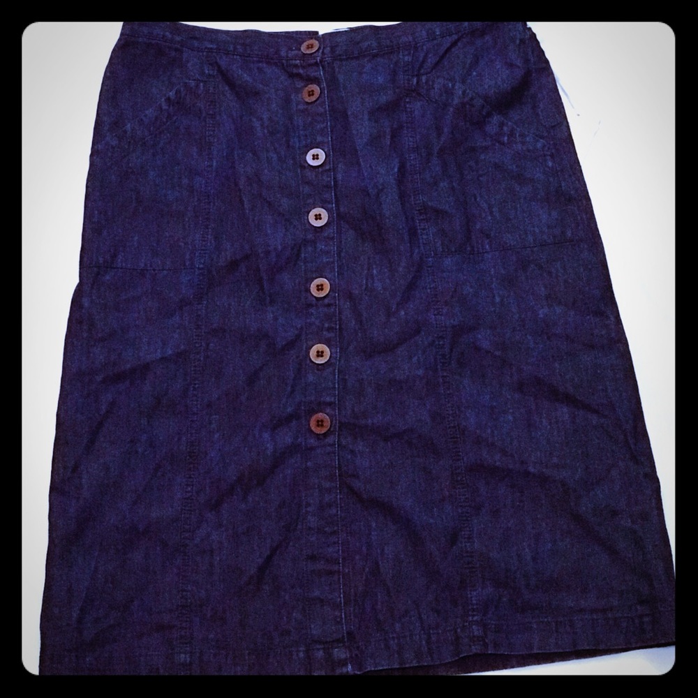 Denim Midi Skirt